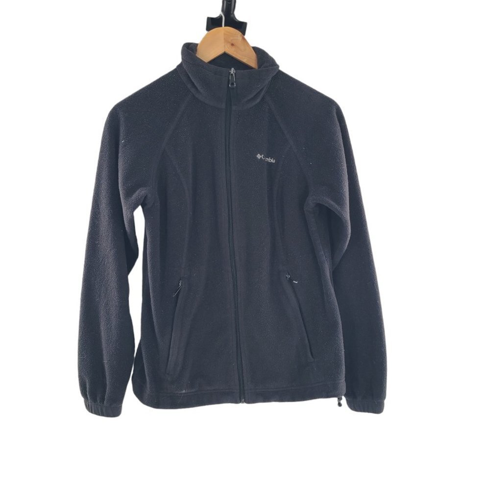 Columbia Womens Benton Springs Black Full‎ Zip Fleece Jacket Size M